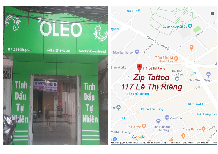 Cửa hàng Zip Tattoo tại TP.HCM